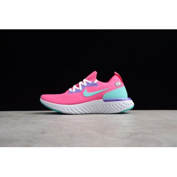 Nike WMNS Epic React Flyknit Laser Pink Dust Cactus-Purple AQ0070-603 Shoes